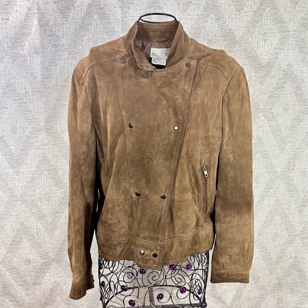 Suede Asymmetrical Brown Leather Jacket